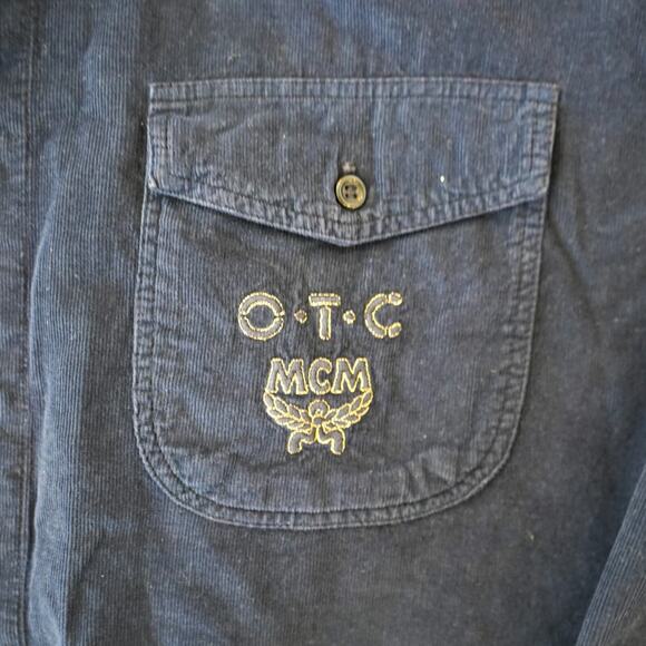 VTG OTC Over-the-Counter by MCM Crop Womens Medium Blue Corduroy Flap Pockets - Picture 7 of 10